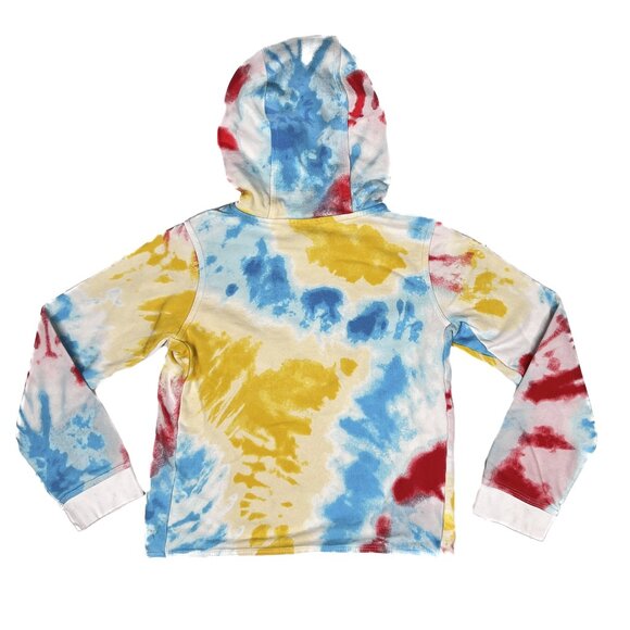 Nike Sportswear Club Big Kids Tie Dye Hoodie in Light Fusion Streetwear Red Sz M - Picture 3 of 8